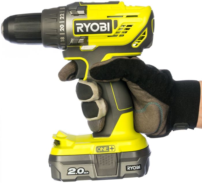 Дрель-шуруповёрт аккумуляторная RYOBI ONE+ R18DD3-120S, 50Нм, 1800 об/мин