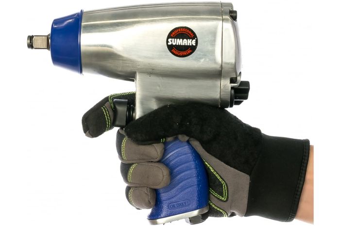 Пневмогайковерт ударный Sumake ST-M1001K, 1/2", с набором головок, легковой, 378 Нм