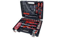 Набор инструментов в кейсе Сорокин Standart 1.190, 90 предметов, с трещоткой, 1/4", 1/2"