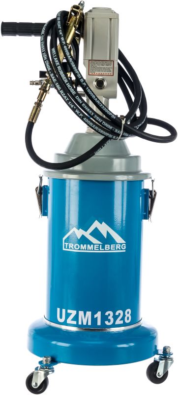 Нагнетатель смазки (солидолонагнетатель) Trommelberg UZM1328, пневматический, 13 литров