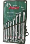 Набор ключей накидных Hans 16028M, 8 шт., 8-24мм, 45°