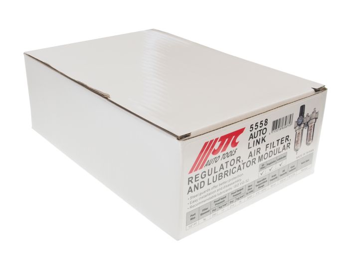 Фильтр воздушный с редуктором и лубрикатором JTC JTC-5558, 1/2", 3000л/мин, 5мкрн