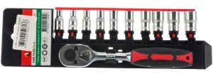 Набор головок торцевых с трещоткой Станкоимпорт НАБ.14.03.11-6, 1/4", 11 предметов