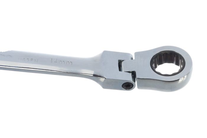 Ключ рожковый с трещоткой Hans 1165FM14, 14 мм, шарнирный