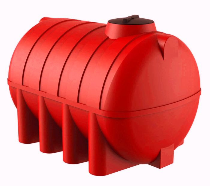 Емкость цилиндрическая Polimer-Group G 2500, 2500 литров, красная