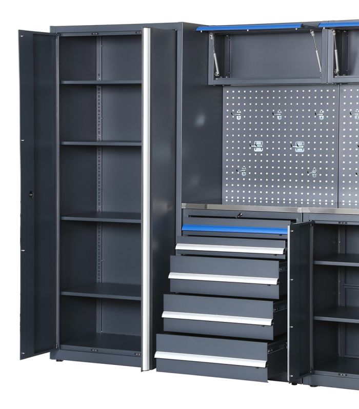 Верстак слесарный Nordberg TT116, в наборе мебели, с экраном, ящиками, тележкой