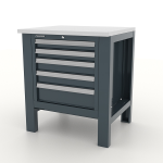 Верстак слесарный Ferrum Premium 11.115, однотумбовый, 5 ящиков