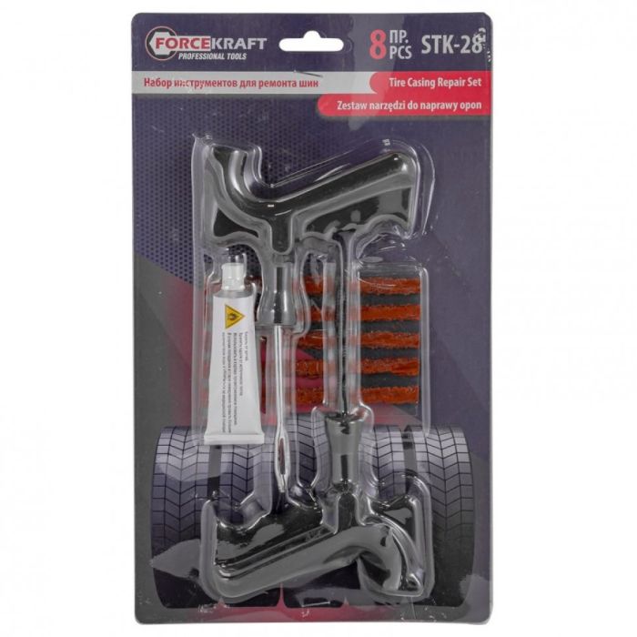 Набор инструментов для ремонта шин Forcekraft FK-STK-28, 8пр.