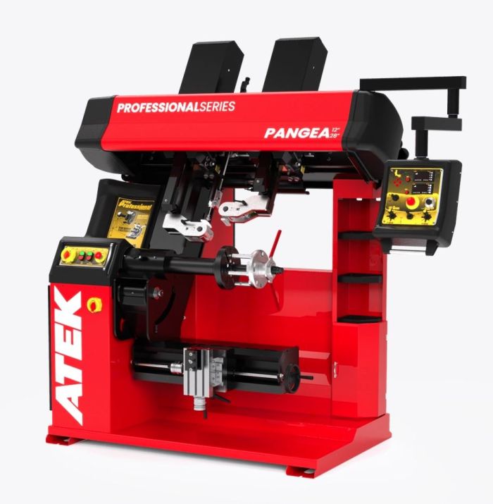 Станок для правки дисков ATEK Pangea 12"-28", электрогидравлический, для легкосплавных дисков, 380В