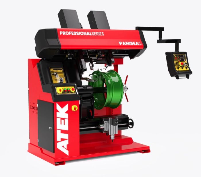 Станок для правки дисков ATEK Pangea 12"-28", электрогидравлический, для легкосплавных дисков, 380В