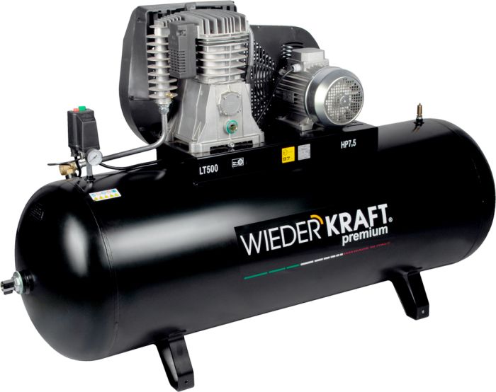 Поршневой компрессор Wiederkraft WDK-95079, ременной привод, 798 л/мин, 380В