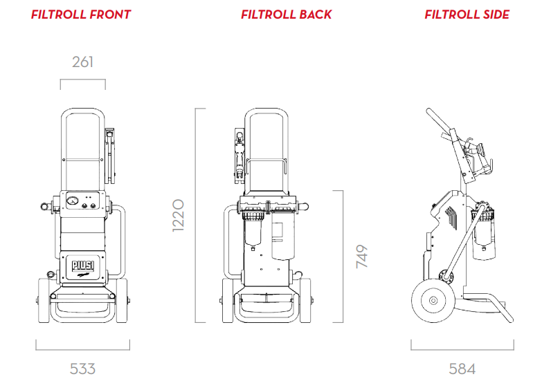 Фильтрующая установка Piusi Filtroll 12V Diesel F0050606A, 5-100 микрон, 56 л/мин
