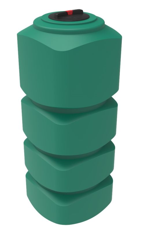 Ёмкость прямоугольная ЭкоПром L 1000, 1000 литров, зелёная