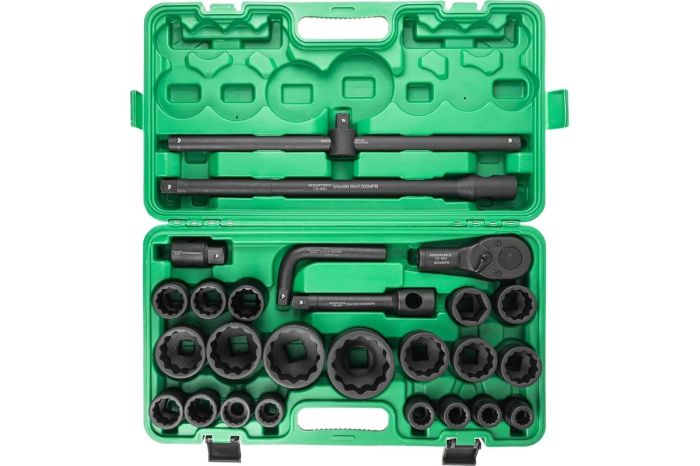 Набор инструментов ударных Rock Force RF-68262-9MPB(28190), 26пр., в кейсе , 3/4", 1", 12гр.