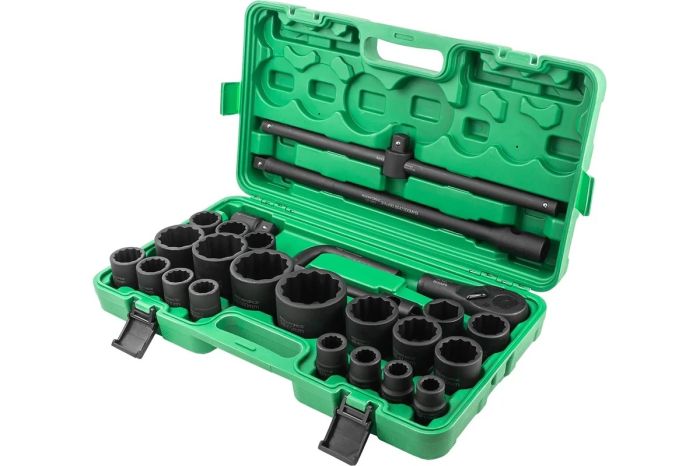 Набор инструментов ударных Rock Force RF-68262-9MPB(28190), 26пр., в кейсе , 3/4", 1", 12гр.