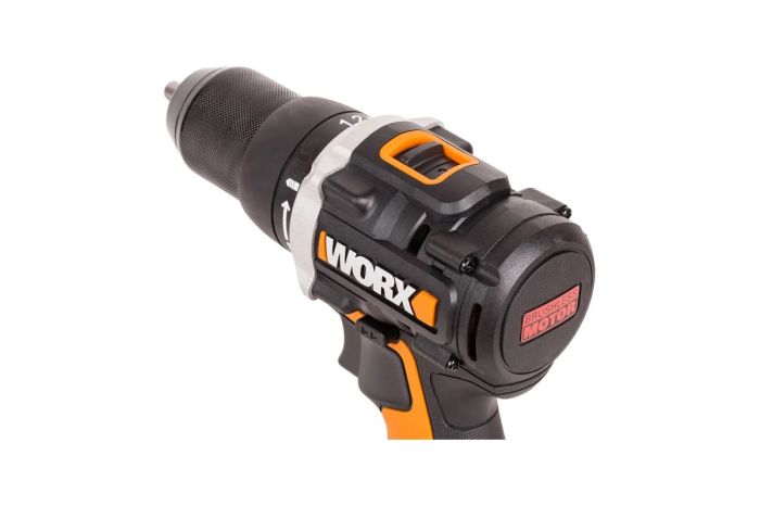 Аккумуляторная бесщёточная дрель-шуруповерт WORX WX102, 20В, 60Нм, бесщеточная, 2Ач х2, ЗУ, кейс