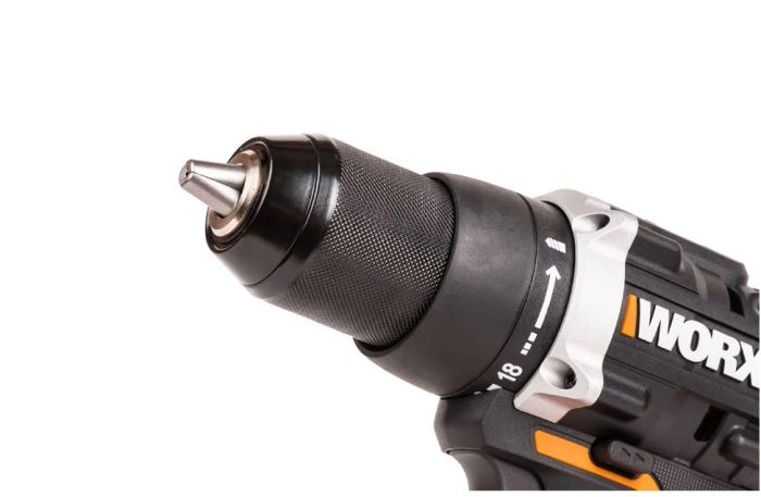 Аккумуляторная бесщёточная дрель-шуруповерт WORX WX102, 20В, 60Нм, бесщеточная, 2Ач х2, ЗУ, кейс