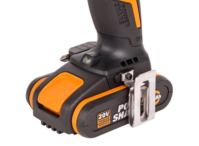 Аккумуляторная бесщёточная дрель-шуруповерт WORX WX102, 20В, 60Нм, бесщеточная, 2Ач х2, ЗУ, кейс