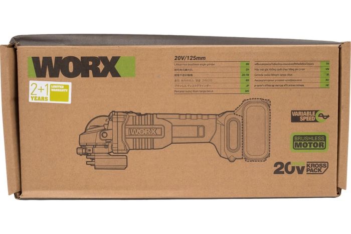 Угловая шлифовальная машинка WORX Professional WU809.9, 125мм