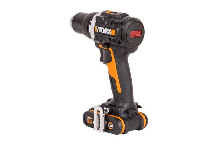 Аккумуляторная бесщёточная дрель-шуруповерт WORX WX102, 20В, 60Нм, бесщеточная, 2Ач х2, ЗУ, кейс