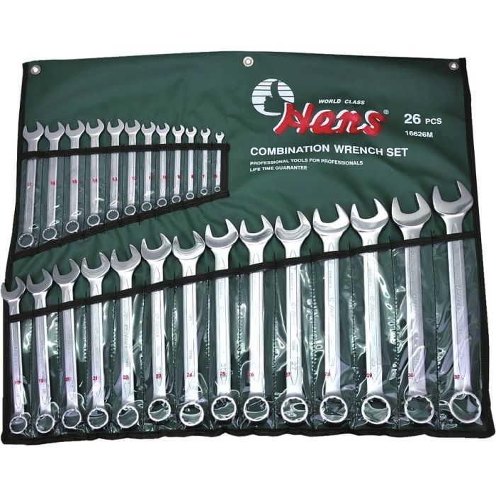Набор комбинированных гаечных ключей Hans 16626M, 26пр.