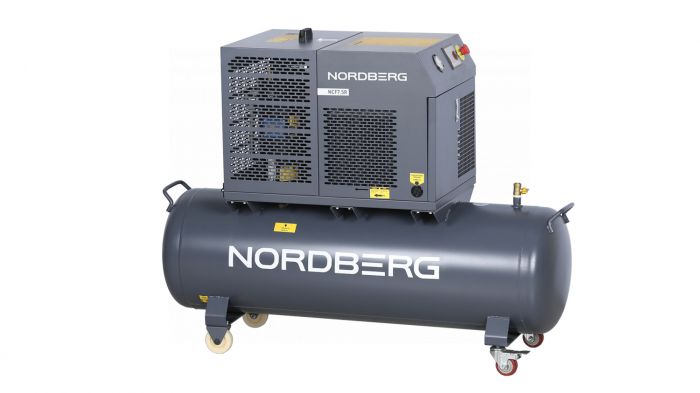 Винтовой компрессор Nordberg NCF7,5R, прямой привод, 10 бар, IP54, 660л/мин, 5,5кВт, 230л