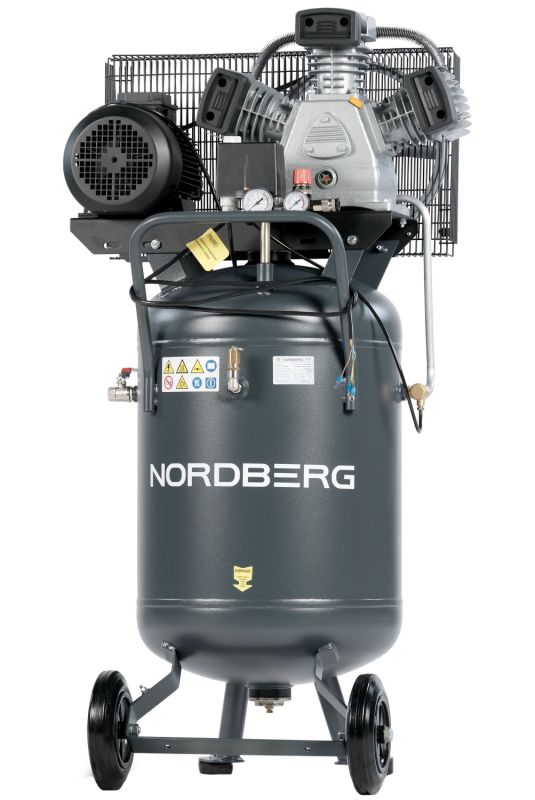 Поршневой компрессор NORDBERG NCPV100/580, ременной привод, масляный,  580 л/мин, 380В