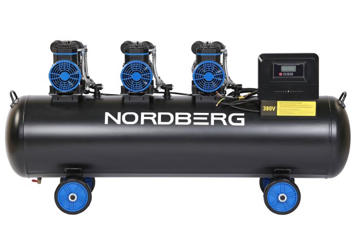 Поршневой компрессор NORDBERG NCEO170/750, прямой привод, безмасляный, 170л, 750 л/мин, 380В