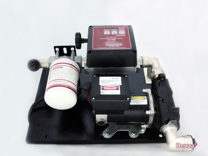 Мобильная топливораздаточная колонка Benza 24-24-57ФР, 57л/мин, 24В для перекачки дизельного топлива