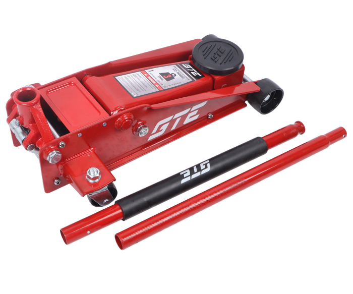 Домкрат гидравлический подкатной 3т GTE GTE-TH33007, 130-460мм, двухпоршневой