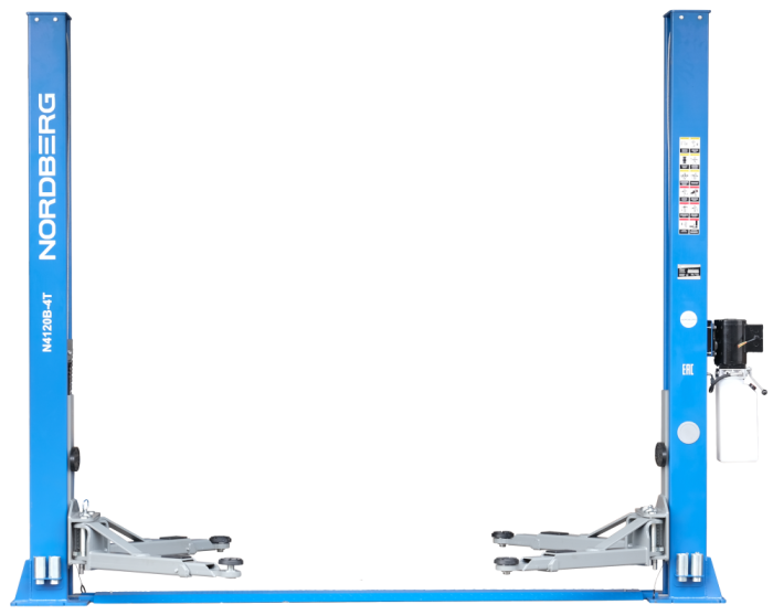 Подъемник двухстоечный автомобильный 4 тонны Nordberg N4120B-4T_380V_ES, электрогидравлический, 380В