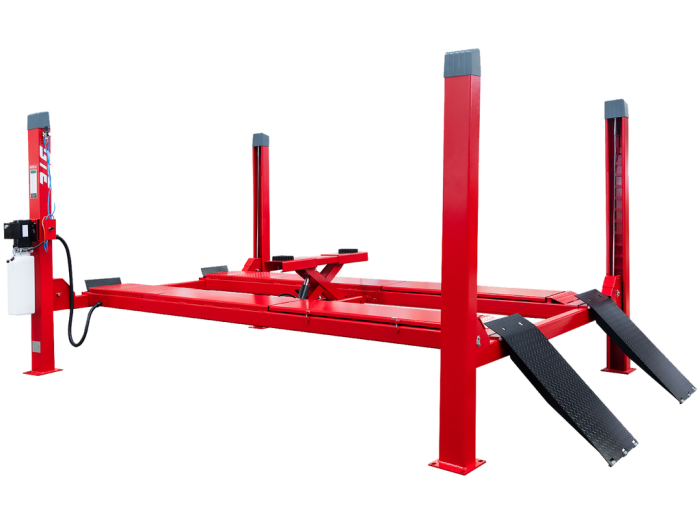 Подъемник четырехстоечный 4 тонны GTE GTE-4300, электрогидравлический, для слесарных работ, 380В