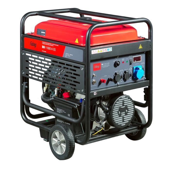 Бензиновый генератор с электростартером Fubag BS 11000 A ES, с коннектором автоматики, 220В, 43,5А