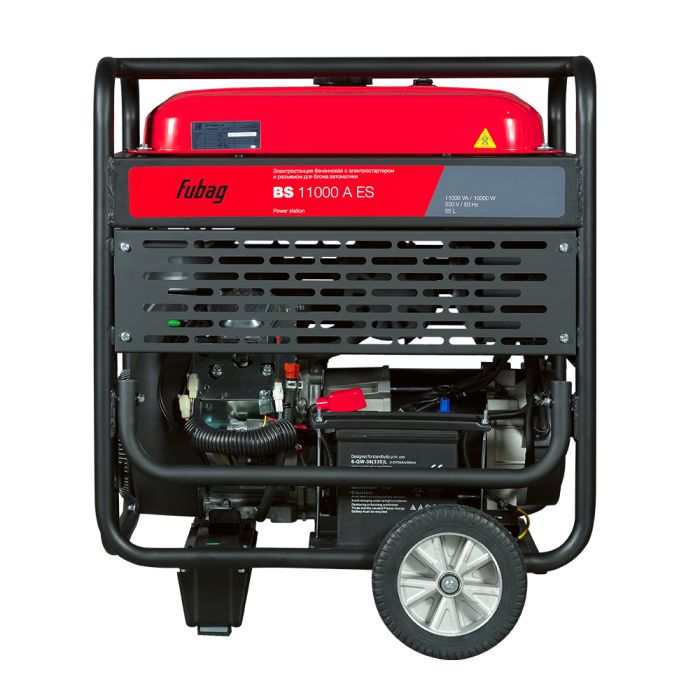 Бензиновый генератор с электростартером Fubag BS 11000 A ES, с коннектором автоматики, 220В, 43,5А
