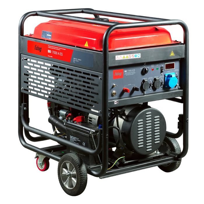 Бензиновый генератор с электростартером Fubag BS 17000 A ES, с коннектором автоматики, 220В, 65,2А