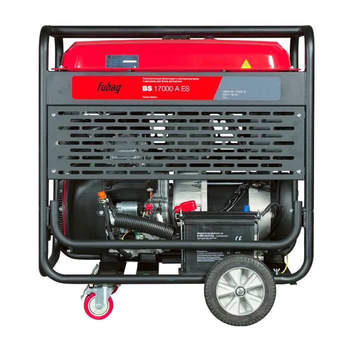 Бензиновый генератор с электростартером Fubag BS 17000 A ES, с коннектором автоматики, 220В, 65,2А