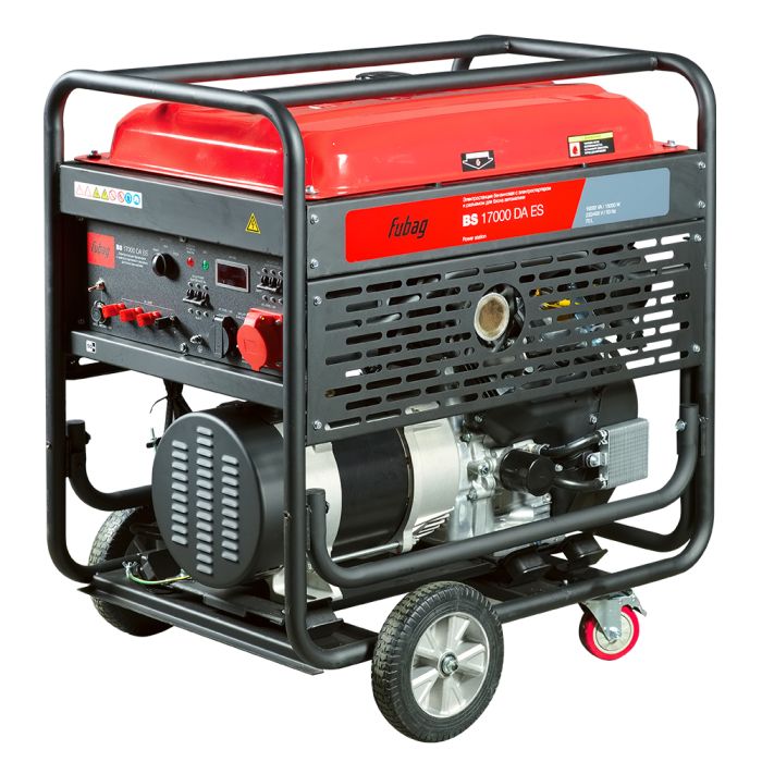 Бензиновый генератор с электростартером Fubag BS 17000 DA ES, с коннектором автоматики, 220/380В, 26,8А