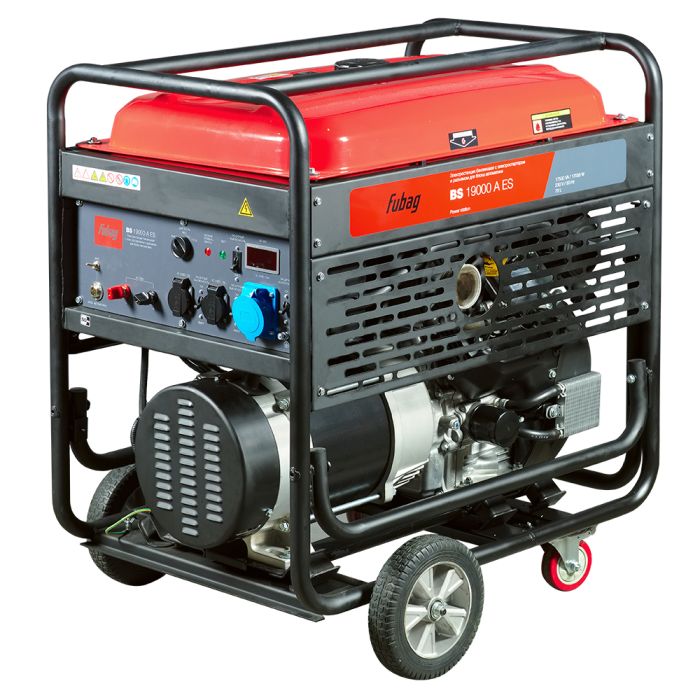 Бензиновый генератор с электростартером Fubag BS 19000 A ES, с коннектором автоматики, 220В, 73,9А