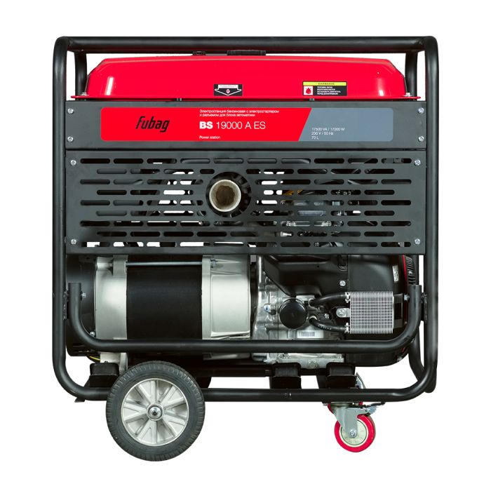 Бензиновый генератор с электростартером Fubag BS 19000 A ES, с коннектором автоматики, 220В, 73,9А