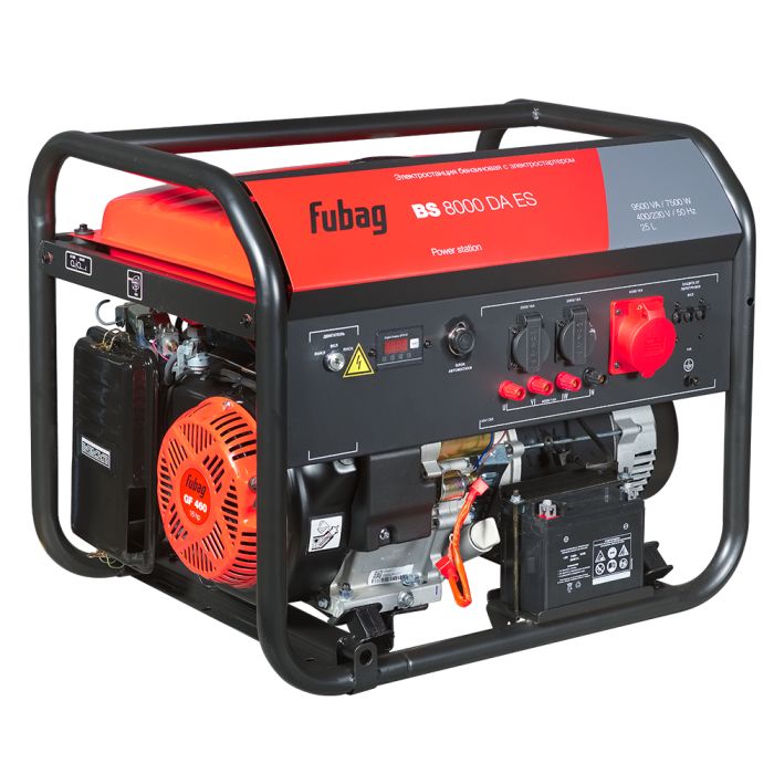 Бензиновый генератор с электростартером Fubag BS 8000 DA ES, с коннектором автоматики, 220/380В, 13,3А