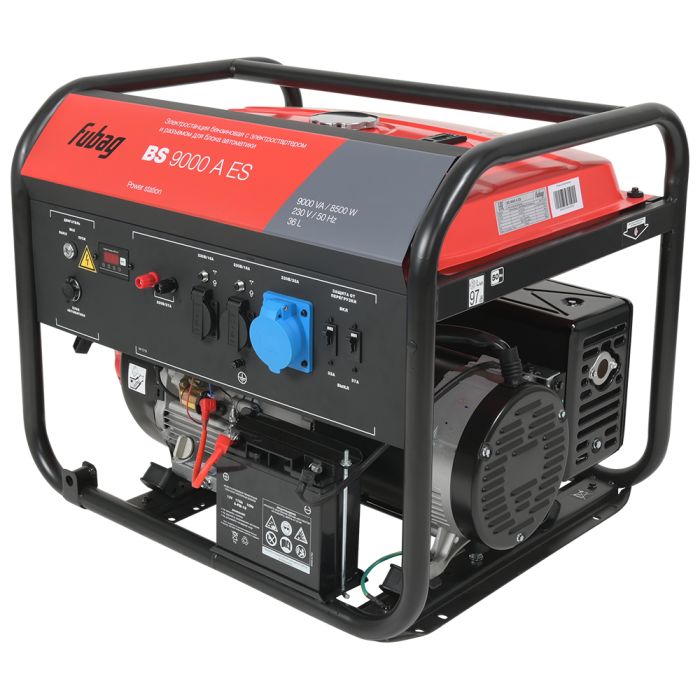 Бензиновый генератор с электростартером Fubag BS 9000 A ES, с коннектором автоматики, 220В, 36,9А