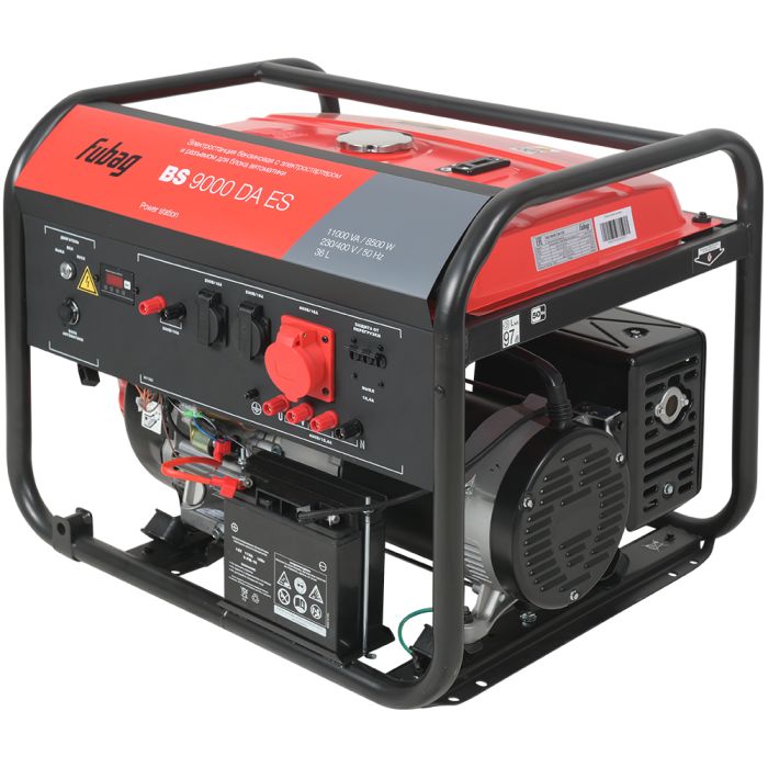 Бензиновый генератор с электростартером Fubag BS 9000 DA ES, с коннектором автоматики, 220/380В, 15,4А