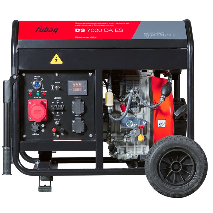 Дизельный генератор с электростартером Fubag DS 7000 DA ES, с коннектором автоматики, 220/380В, 9,96А