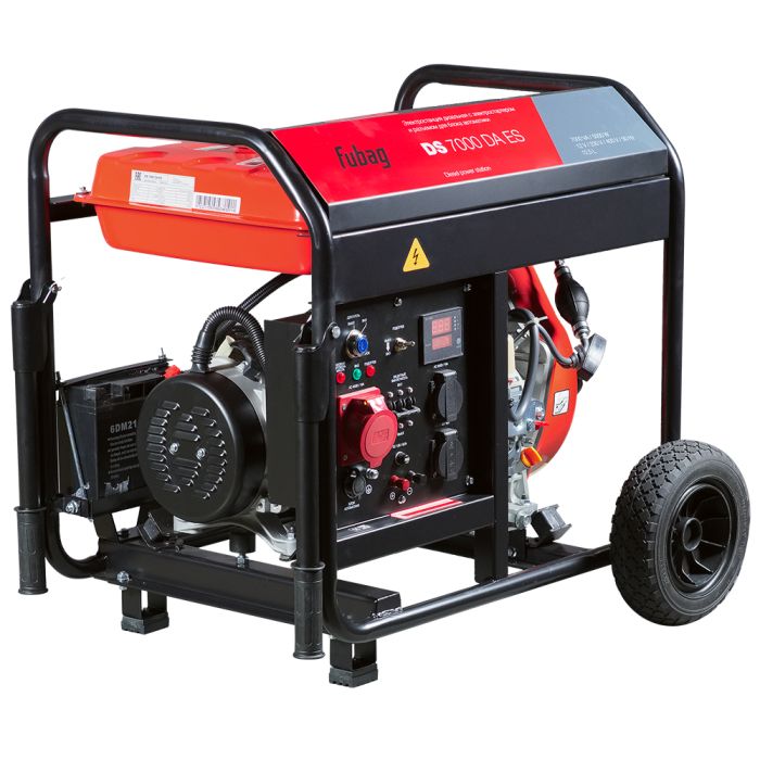Дизельный генератор с электростартером Fubag DS 7000 DA ES, с коннектором автоматики, 220/380В, 9,96А