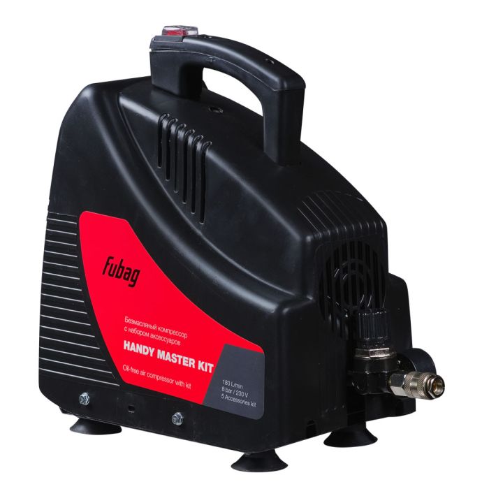 Компрессор Fubag HANDY MASTER KIT, прямой безмасляный, 220В, 180л/мин + 5 предметов