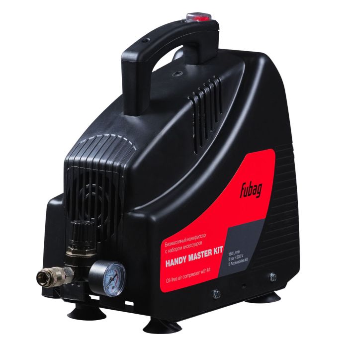 Компрессор Fubag HANDY MASTER KIT, прямой безмасляный, 220В, 180л/мин + 5 предметов