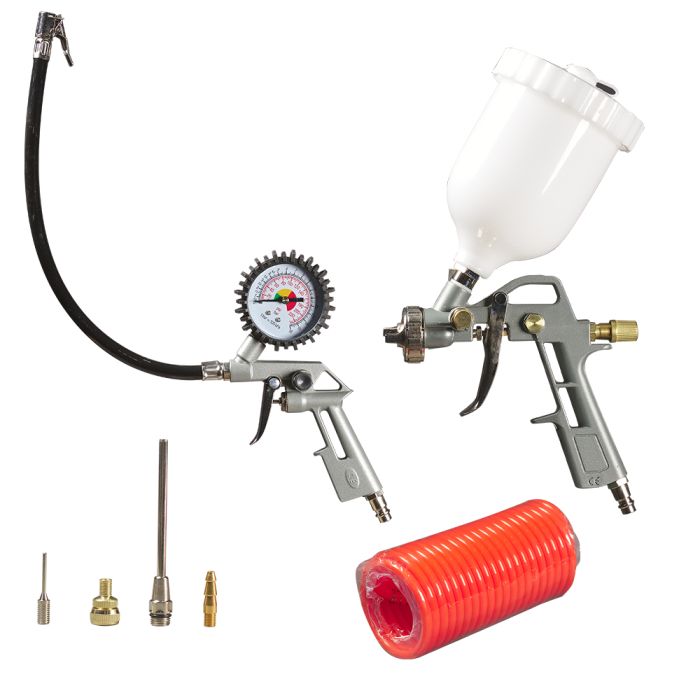 Компрессорный набор Fubag House Master Kit, прямой безмасляный, 220В, 180л/мин, + 5 предметов