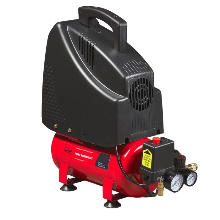 Компрессорный набор Fubag Paint Master Kit, прямой безмасляный, 220В, 180л/мин, + 3 предмета