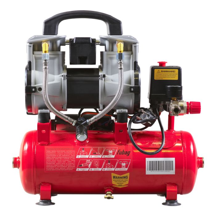 Поршневой компрессор Fubag OLS 190/10 CM1.6, прямой безмасляный, 220В, 190л/мин, 10л