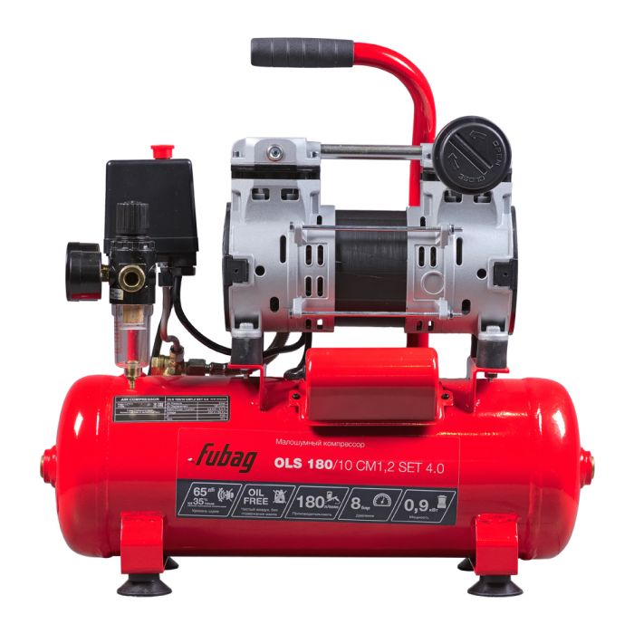 Компрессорный набор Fubag OLS 180/10 CM1.2 SET 4.0, 220В, прямой безмасляный, 180л/мин